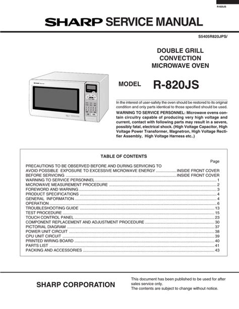 convection microwave oven with grill pdf manual